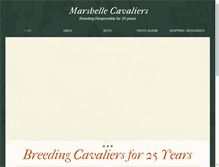 Tablet Screenshot of marshellecavaliers.com